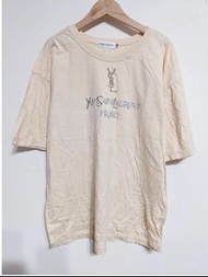 MOMO 古著商號 Saint Laurent YSL 刺繡 短袖T恤