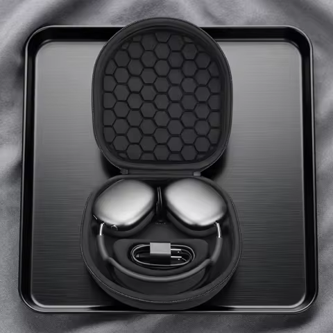 Travel Case for Apple AirPods Max - Sleep Mode Support & Double Zipper Design, Shockproof EVA with A