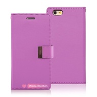 iPhone6 Plus /6s Plus Goospery Rich Diary Dual Wallet Flip Cover with 5 ID Card Slot  - Purple