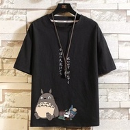 COD 3-color M-5XL Summer Short Sleeve T-shirt Men's Totoro Print five-point sleeve T-shirt T Shirt Lelaki GDS