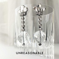 Glass Gem Earrings Clip-On Real Silver Stem UA0729-01 Unreasonable Accessories