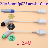 2.4m SpO2 sensor adapter/extensoin cable for Bionets patient monitor,Apply to BM3 BM5 BM7 model,for 