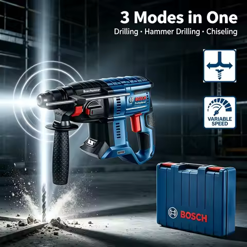 BOSCH GBH 180-LI Brushless Cordless Rotary Hammer with SDS PLUS, 18V Professional Lithium Percussion
