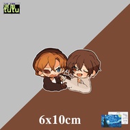 Wenhao Stray Dogs Anime Peripheral Anime Secondary Cartoon Automobile Sticker Fuel Tank Computer Cas