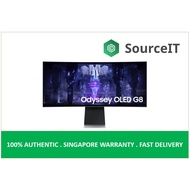 Samsung 34" Odyssey OLED G8 175Hz 0.1ms Ultra WQHD Curved Gaming Monitor P/N: LS34BG850SEXXS - 3 Years Local Warranty