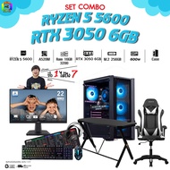 คอมโบเซ็ทจบพร้อมเล่น ซื้อ1 ได้ 7 BONMECOM2 คอมประกอบ / CPU Ryzen 5 5600 / RTX 3050 6GB