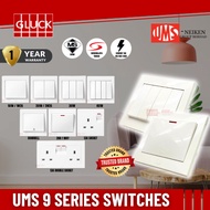 UMS 9 SERIES SWITCHES/ SUIS LAMPU/ SOKET UMS MURAH socket switch rumah