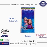 Partybaloon Plastik Snack Ulang tahun Karakter Besar 1 pak isi 10 pc 25x50 Cm | Bingkisan Ulang tahu