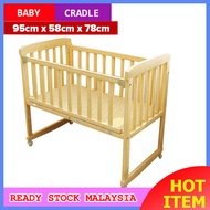 BEIQITONG (HZ-A-222M) 3 in 1 Function Easel Wooden Baby Cradle Bed Baby Rocking Cot Or Table For 0-2