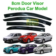 Perodua Axia Alza Bezza Kelisa Kenari Myvi Viva Kancil 3 inch Door Visor Air Press 8cm Car Accessori