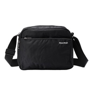 AOKANA Waterproof 7 Compartment Design Horizontal Side Backpack Crossbody Bag Black 02-019 Made In T