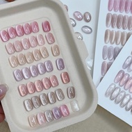 ADHERE ชุดยาทาเล็บเจลตาแมว, Holographic Glitter 7 สีพร้อมแม่เหล็กติดและแปรงเจลโปแลนด์แช่ปิดชุดเจลเจล