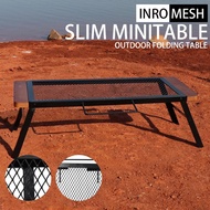 【Pre-order】 Folding Barbecue Table Portable Heavy- Campfire Grill With Handle Wooden Barbecue Table Diamond Mesh Grill