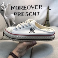 South Korea MLB half-drag counter summer Yankees NY casual small standard canvas one-foot biscuit shoe size.-half size