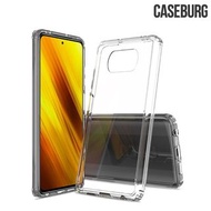 POCO X3 NFC / X3 Pro CASEBURG Clear Hybrid 雙物料 TPU軟邊保護套 亞加力透明硬底 手機殼Case 5593A