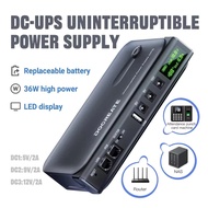 DC UPS Uninterruptible Power Supply System 5V-24V Output 4x18650 Replaceable Battery for Router NAS 