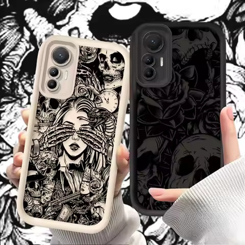 Artistic Skeleton Girl Case For Xiaomi Poco X7 X6 X5 X3 NFC F7 F6 F5 F3 M7 M6 Pro 4G 5G Mi 12 11 Lit