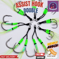 【Assist hook】Double Assist Hooks/ Jigging Hooks/ Mata Kail Micro jig Slow Jig Fast Jig/fishing hook