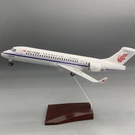 37cm C909/C919 Airplane Model with Light and Wheels Simulation Static Airplane Model Toy Ornaments