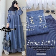 READY SERINA SET TUNIK ROK PLISKET LABEL JASMINE