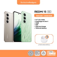 Redmi 15 5G (8GB RAM + 256GB ROM) Xiaomi Malaysia Warranty l 144Hz Refresh Rate | NFC