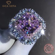 High sale Gica Gema Luxury  Real 925 Sterling Silver Excellent Cut 6CT VVS Pink Synthetic D Moissani