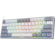 (TH/EN) Redragon K617 Fizz Wired RGB Gaming Keyboard K617 White Grey