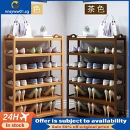 [48H Shipping]Shoe Rack Simple Multi-Layer Household Dust-Proof Shoe Rack Shoe Cabinet Bamboo Head Door Assembly Storage Rack LPCS