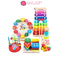 Combo 7 Món Đồ Chơi Gỗ (hàng loại 1) Đồ chơi Phát Triển Trí Tuệ Cho Bé Từ 1 - 4 Tuổi