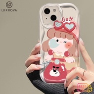 Case OPPO Reno 10 5G Reno 10 Pro Reno 8T 5G Reno 8T 4G Reno 8Z 5G Reno 7Z 5G Reno 8 5G Reno 8 4G Reno 7 4G Reno 6 5G Reno 5 Reno 4F Cute Bubble Blowing Girl Silicone Phone Case
