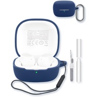 for Baseus Bass BD1 True Wireless Earbuds Silicone Case Cover with Keychain & Cleaning Kit & Lanyard