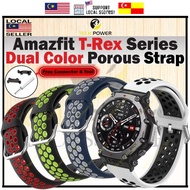 Amazfit T-Rex 3 / Amazfit T-Rex 2 Strap Dual Color Porous Strap 22mm,Tali Jam Amazfit T-Rex3 / Amazf