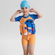 2024 Children's Buoyancy Swimsuit Boys Short-Sleeved One-Piece Children Baby Cute Toddler Swimming E