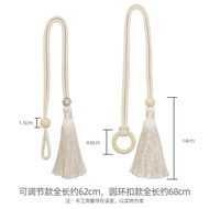 Nordic Wooden Gauze Curtain Tassel Tie Decorative Curtain Buckle Binding Rope Binding Strap Curtain 