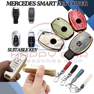 Happy Mercedes Car Key Cover Chrome Reflection TPU Car Key Remote Casing Sarung Kunci W212 W213 E200