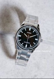 Montres Company 香港註冊公司(33年老店) 卡西歐 CASIO 情侶錶 情侶裝 不鏽鋼錶帶 條字 黑銀色 細錶徑 LTPV005 LTPV005D LTP-V005 LTP-V005D