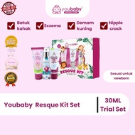Youbaby Resque Kit Set Jimat Trial Pack Youbaby Cream Youbaby Shower Gel Youbaby Serum Set 3 in 1