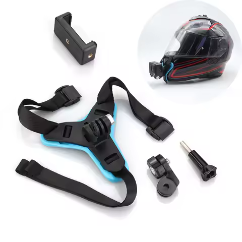 Motorcycle Helmet Chin Strap Mount Holder Clip for GoPro 13 12 11 10 9 Insta360 X5 DJI Osmo Action 6