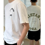 BAPE 100% Original T-shirt Men's Cotton Fashion Japan trend ape head printed oversized short-sleeved