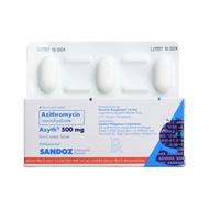 AZYTH Azithromycin monohydrate 500 mg 1 Film-coated Tablet [PRESCRIPTION REQUIRED]