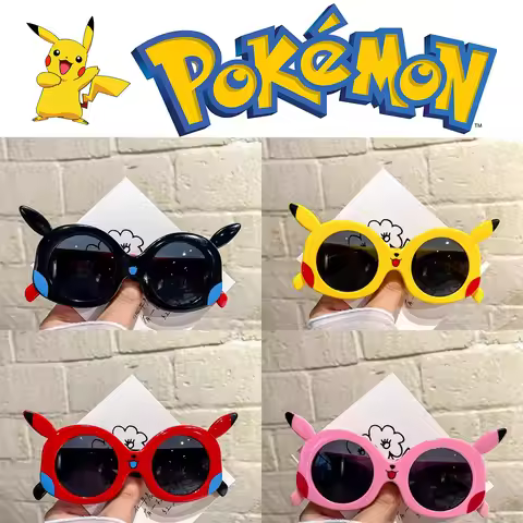 Kawaii Pokemon Pikachu Anti Glare Goggles Cartoon Vacation Travel Outdoor Sun Protection Glasses Stu