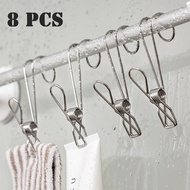 Stainless Steel Clip Holder Kitchen Storage Rack Hook Bathroom Towel Clothes Clip Socks Organizer St