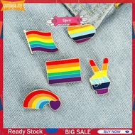 Rainbow Small Gestures Badge Metal Gay Flag Lapel Pins Versatile Unisex for Backpack Clothing Decor