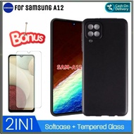 Soft Case Samsung A12 Free Tempered Glass Samsung Galaxy A 12