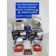 Y16 NVX155 R15 NLK PERFORMANCE RACING CERAMIC BLOCK WITH FORGED PISTON 63MM 65MM SUPER BLOCK ULTRA+ 