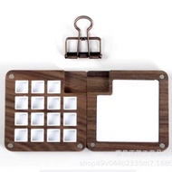 Walnut 15 Colors Magnetic Watercolor Paint Wooden Box Portable Color Palette Paint Box Makeup Acryli