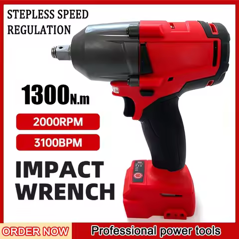 Fit Milwaukee Brushless Impact Wrench 1300NM Electric Wrench Cordless Large Torque Car Truck Repair