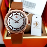 Tory Burch TBW1000 Jam Tangan Wanita Elegan Dial Bulat Strap Kulit Warna-Warni