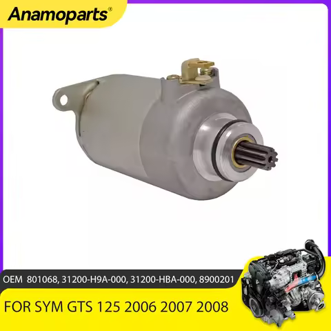 Motorcycle Parts Electrical Motor Starter For SYM GTS Voyager 125 JOY-MAX 300 9 Teeth 2006-2008 3120