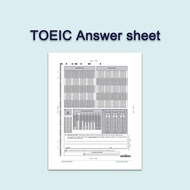 TOEIC Answer sheet จำนวน 50 แผ่น (RC 100 ข้อ LC 100 ข้อ แบบฝน)